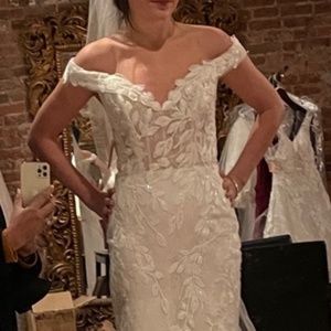 Lillian West Wedding Dress - Portrait Collar